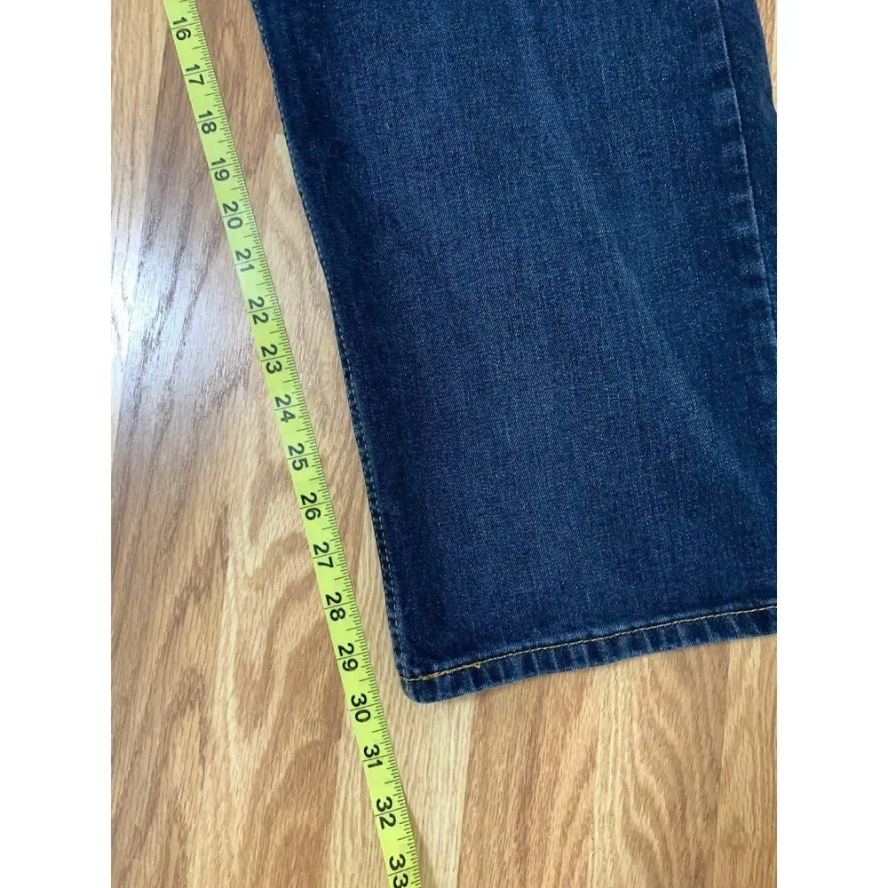 Levi's 569 Loose Straight Fit Mens 40x30 (tagged 40x34) Dark Wash Denim Whiskers